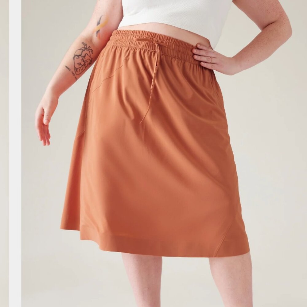 Athleta Women's Midi Skirt in Rust